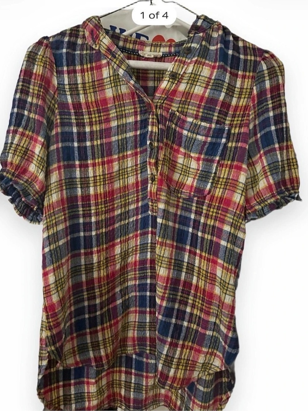 Anthropologie Pilcro Multicolor Plaid Shirt Size XXS Like New
